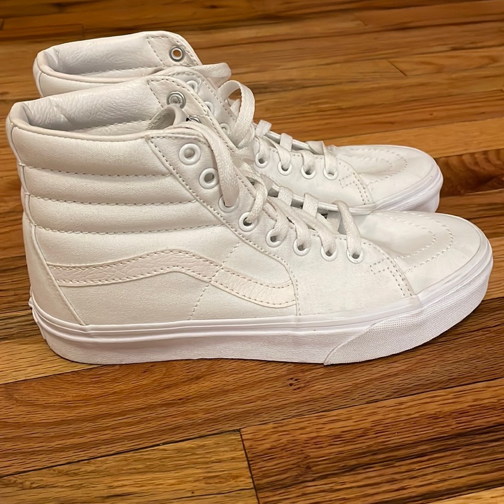 White High Top Vans.